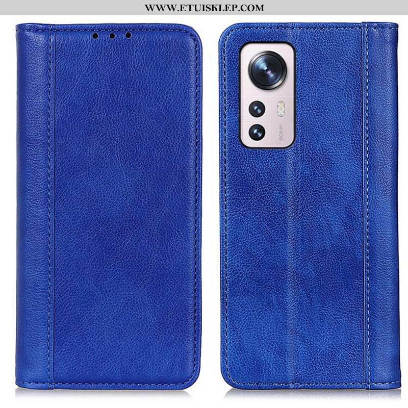 Etui Na Telefon do Xiaomi 12 Pro Etui Folio Kolorowa Wersja Skóry Dwoinowej